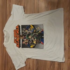 My Hero Academia Funimation White Graphic Tee Sz L